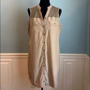 Worthington tan slip dress